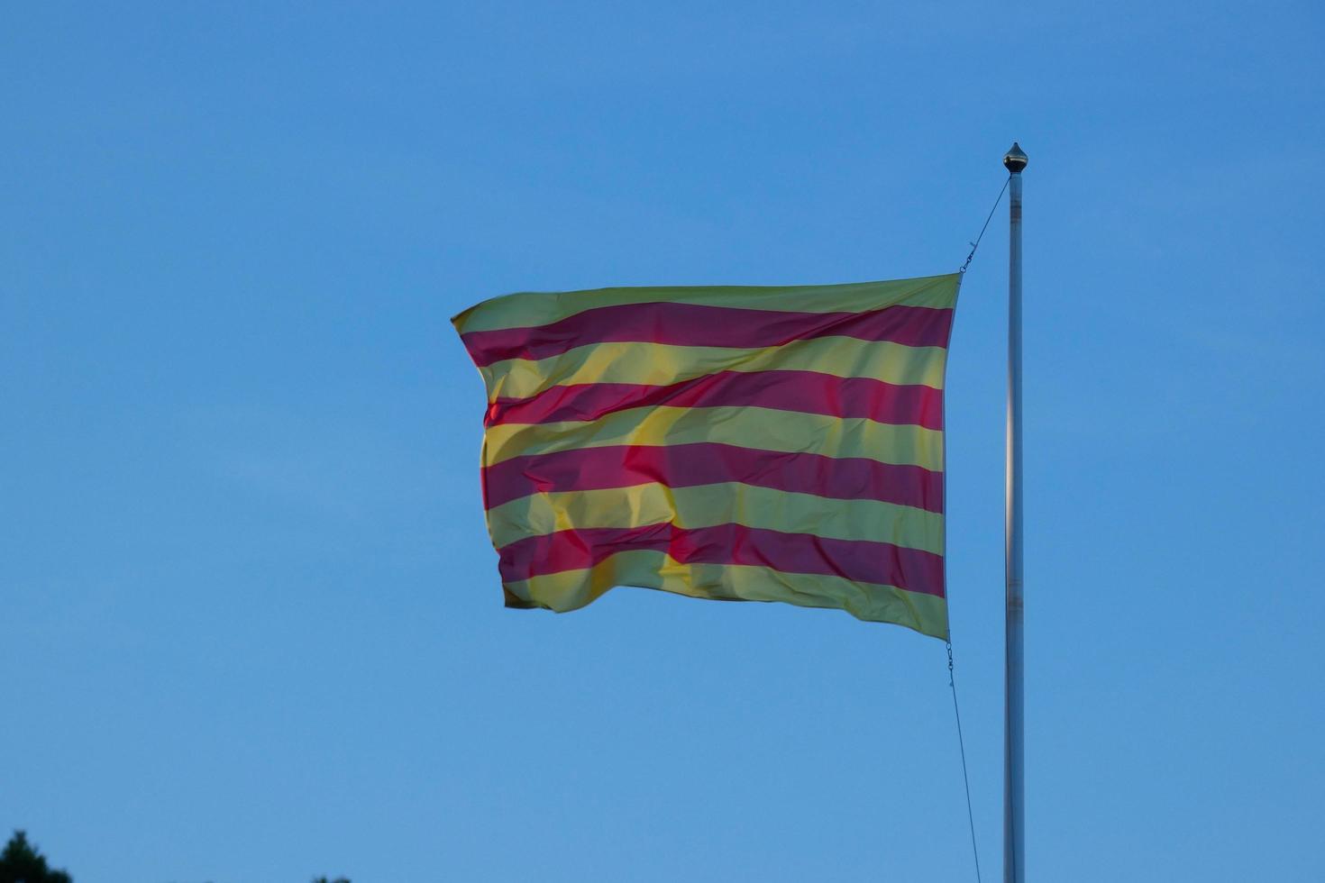 Flags fluttering in the wind photo