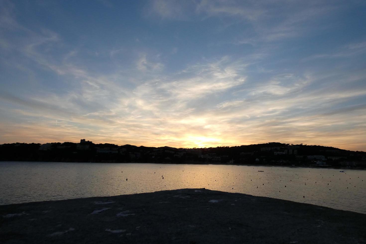 sunset or sunrise, contrasts and lights in the horizon, contrasts photo