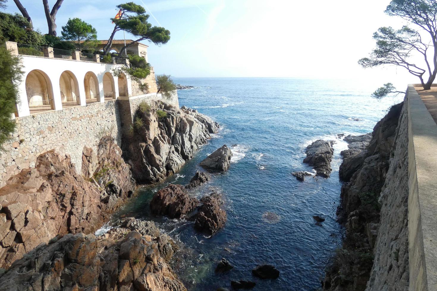 Camino de ronda, a road parallel to the Catalan Costa Brava, located on the Mediterranean Sea in the north of Catalonia, Spain. photo