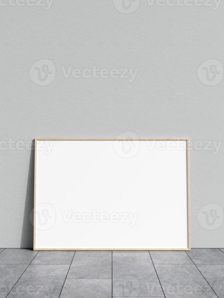 Blank poster frame mockup. Empty picture frame mockup. Blank photo frame. Frame mockup for photo, print, painting, artwork presentation. Frame mockup. Clean, modern, minimal frame. 3d rendering