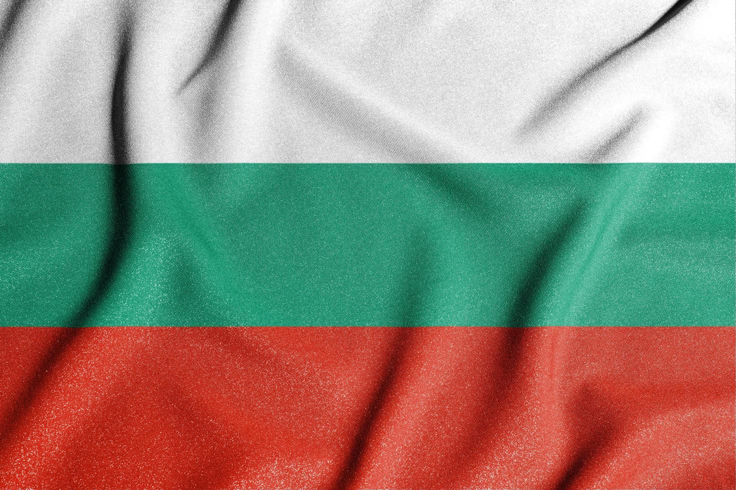 bandera nacional de bulgaria. el principal símbolo de un país independiente. foto