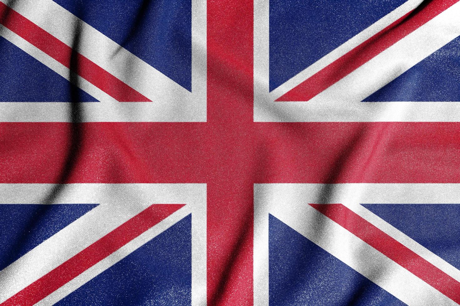 bandera nacional del reino unido de gran bretaña e irlanda del norte. el principal símbolo de un país independiente. bandera de inglaterra. foto