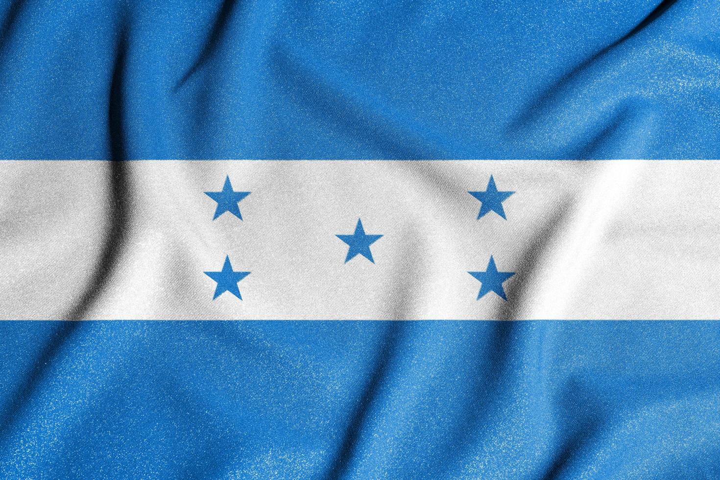 National flag of the Honduras. The main symbol of an independent country. photo