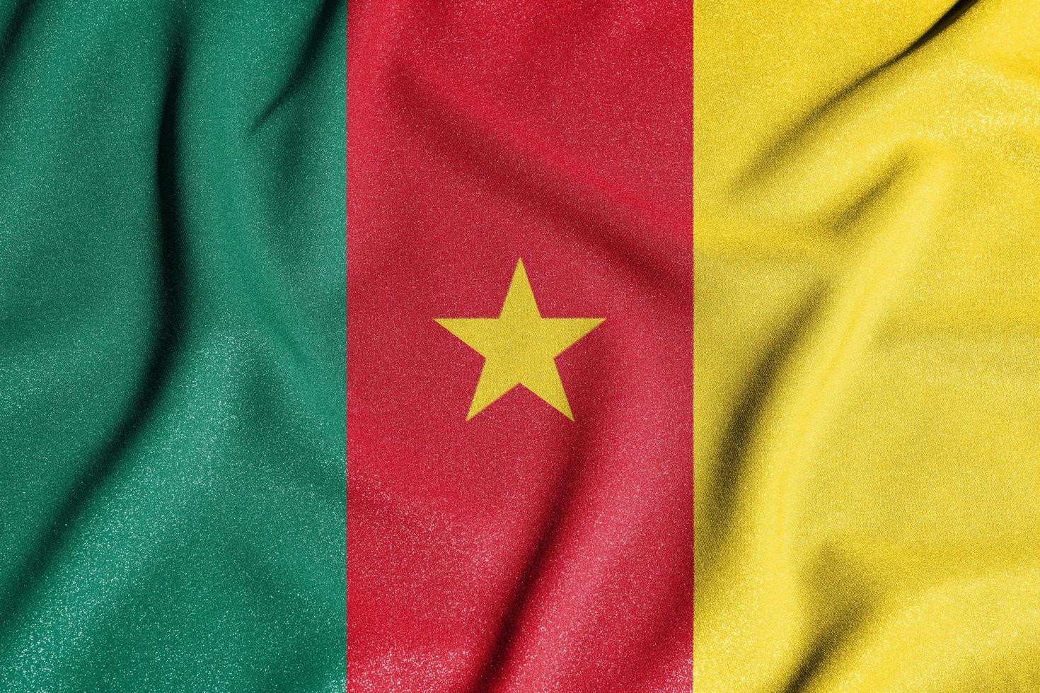 bandera nacional del camerun. el principal símbolo de un país independiente. bandera de camerun. foto