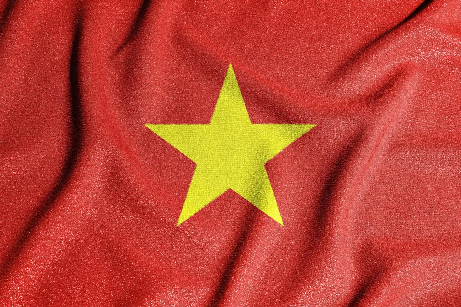 National flag of the Vietnam. The main symbol of an independent country. Flag of Vietnam. photo