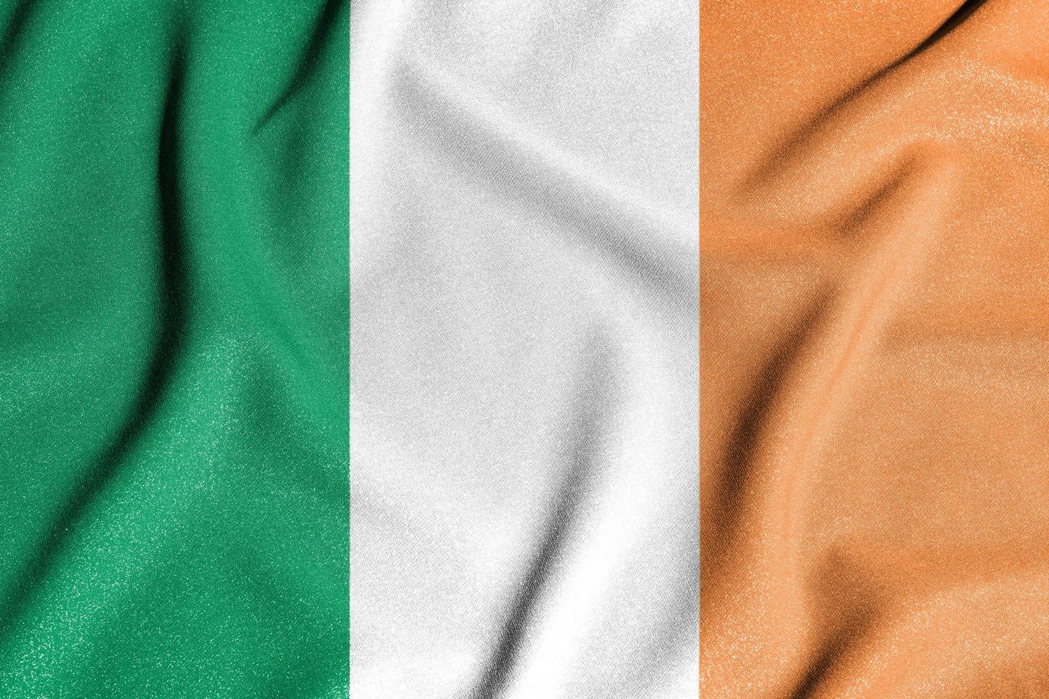 National flag of the Ireland. The main symbol of an independent country. photo