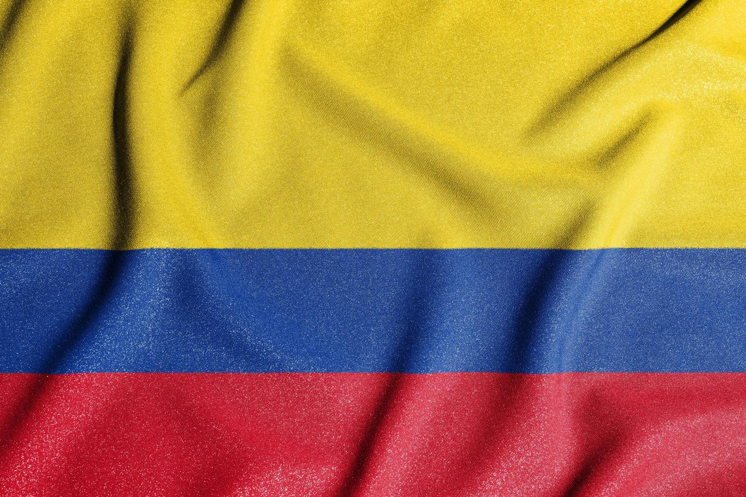 National flag of the Colombia. The main symbol of an independent country. Flag of Colombia. photo