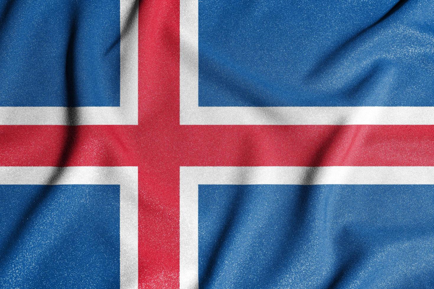 National flag of the Iceland. The main symbol of an independent country. photo