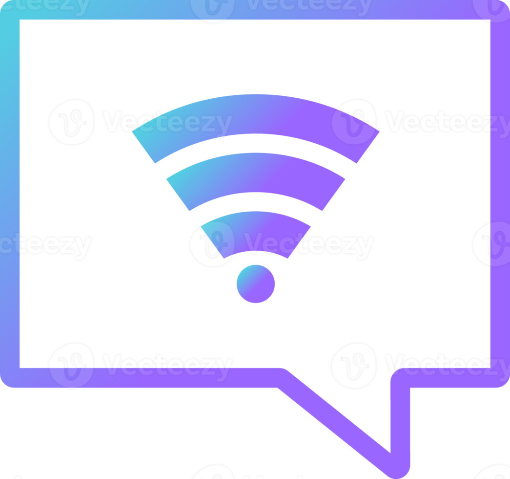 wifi chat modern gradient icon png