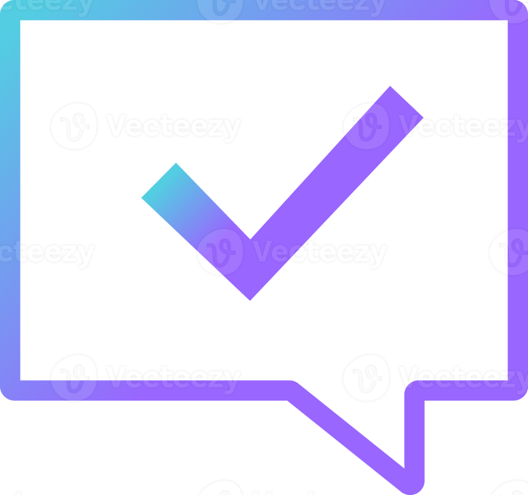 check chat modern gradient icon png
