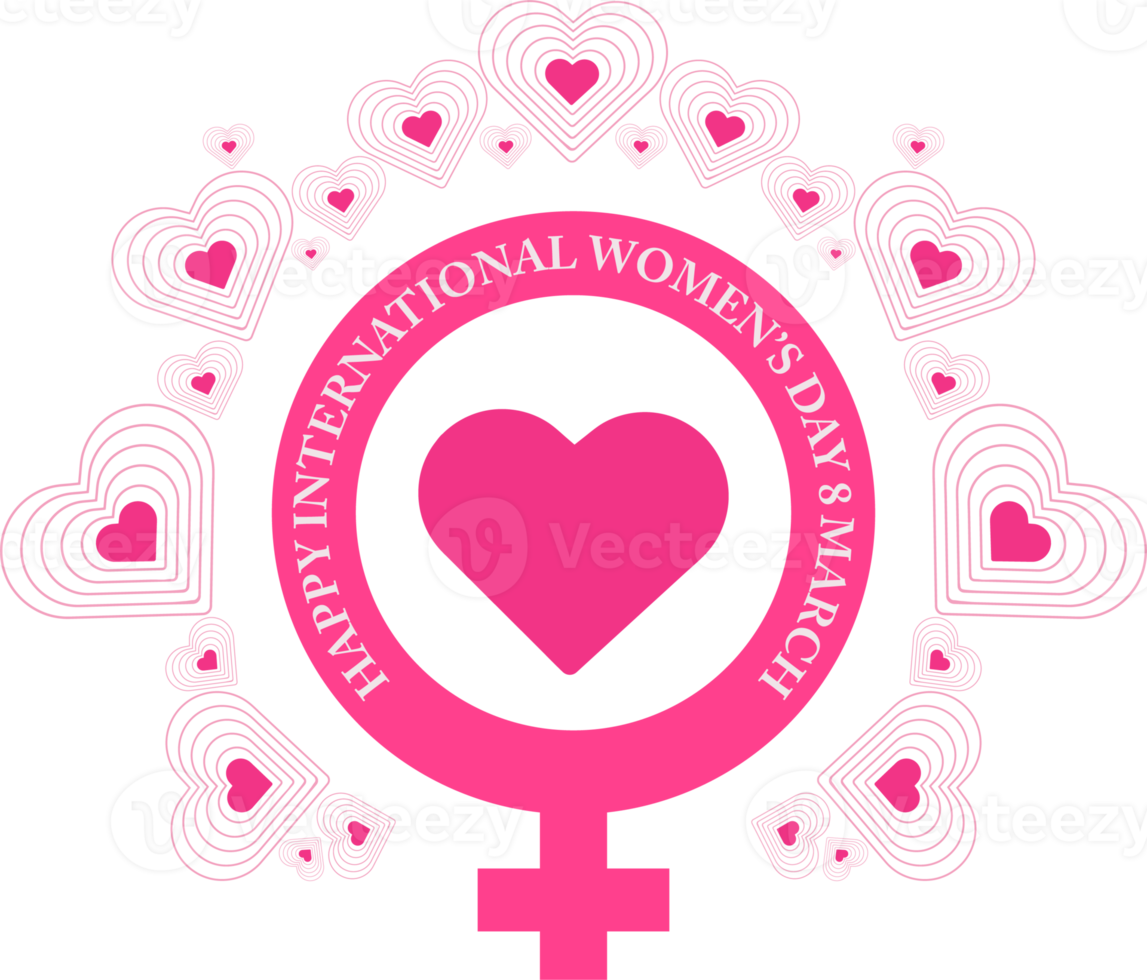 insignia del día internacional de la mujer png