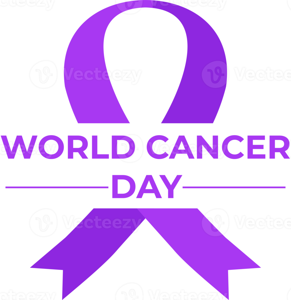 world cancer day purple ribbon png