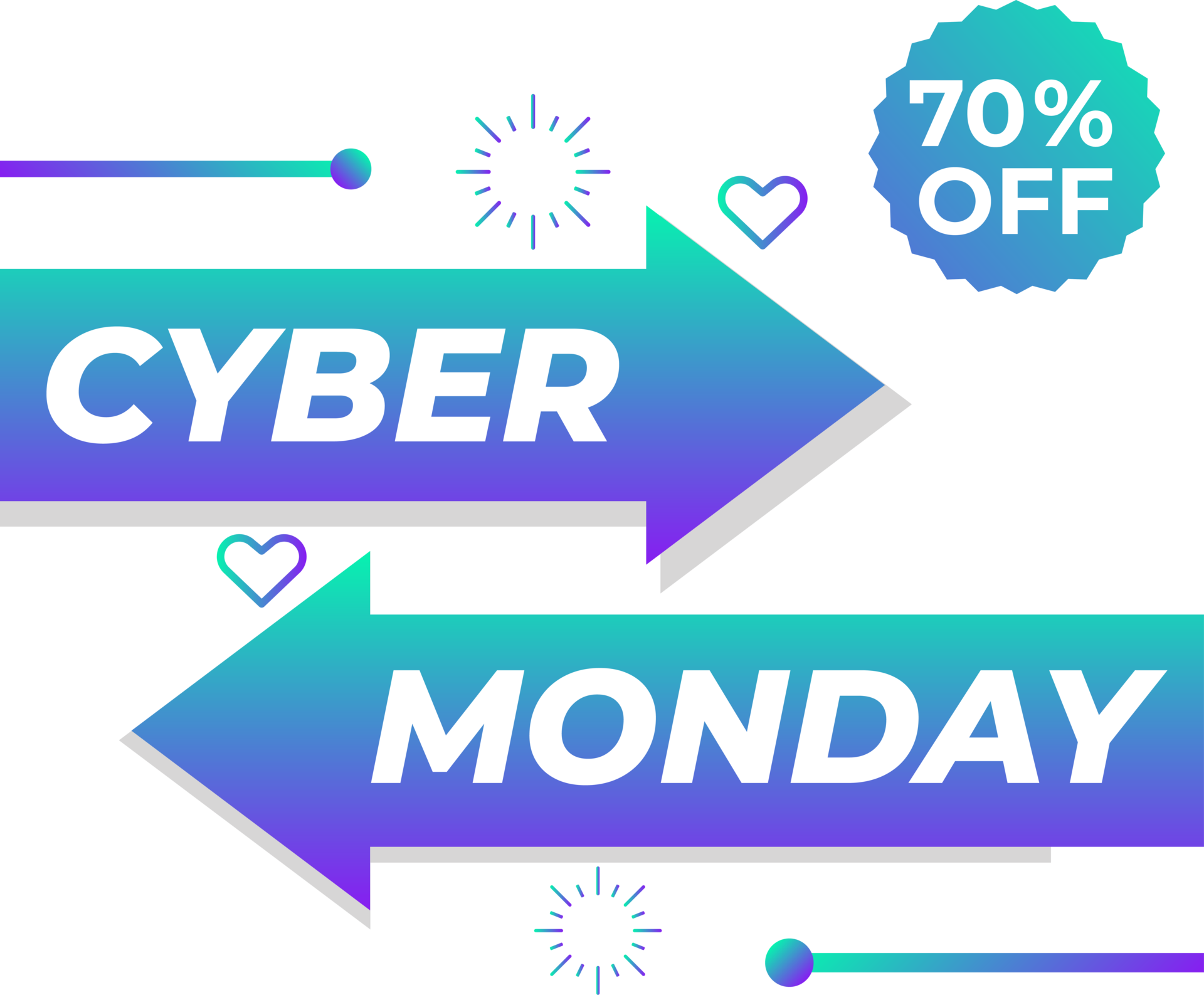 cyber monday sale design element 15130297 PNG