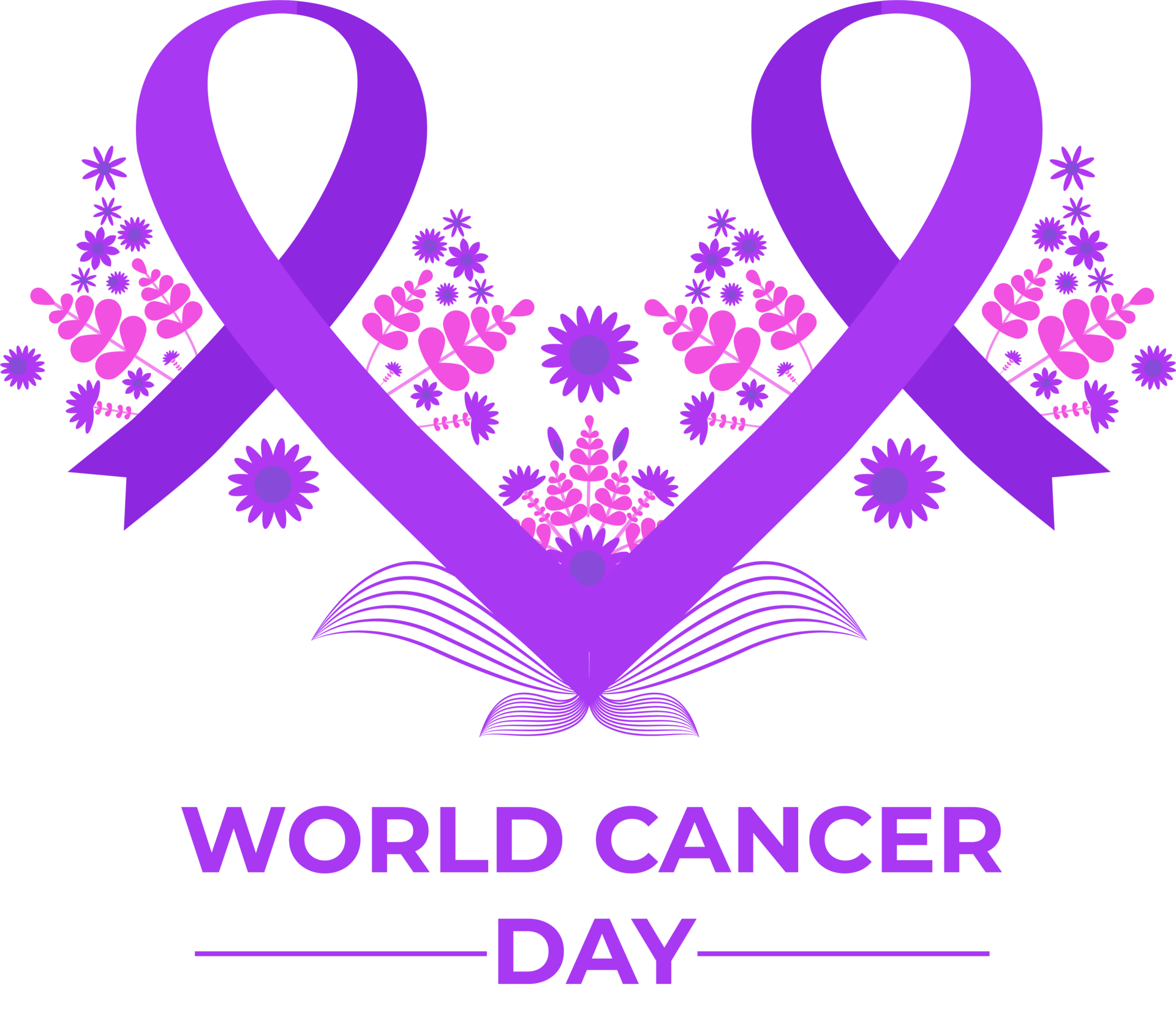 Free world cancer day purple ribbon 15130373 PNG with Transparent