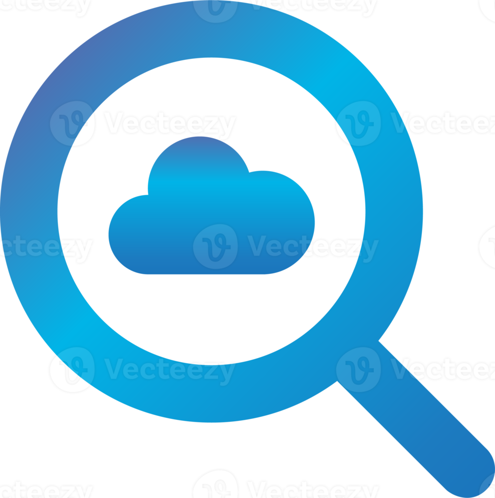 cloud search gradient icon png