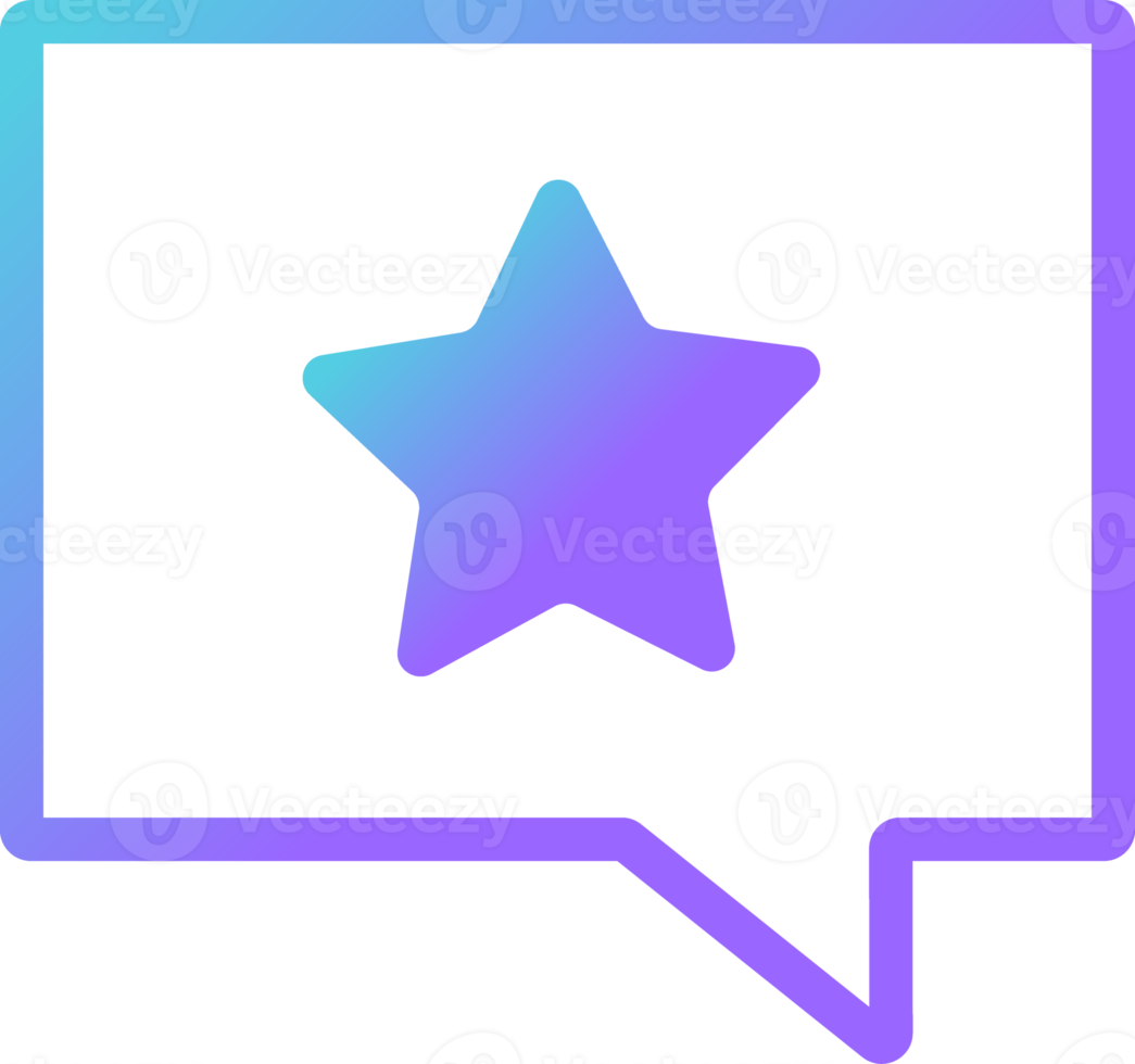 icono de degradado moderno chat estrella png