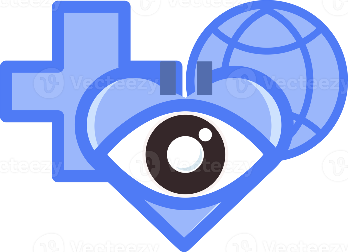 wereldbol oog virus icoon png