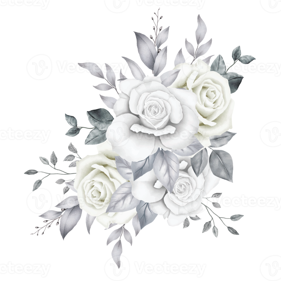 Bouquet Floral Roses Watercolor png