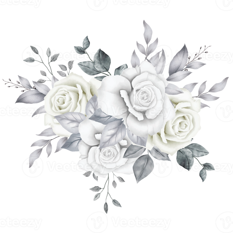 bouquet floraux roses aquarelle png