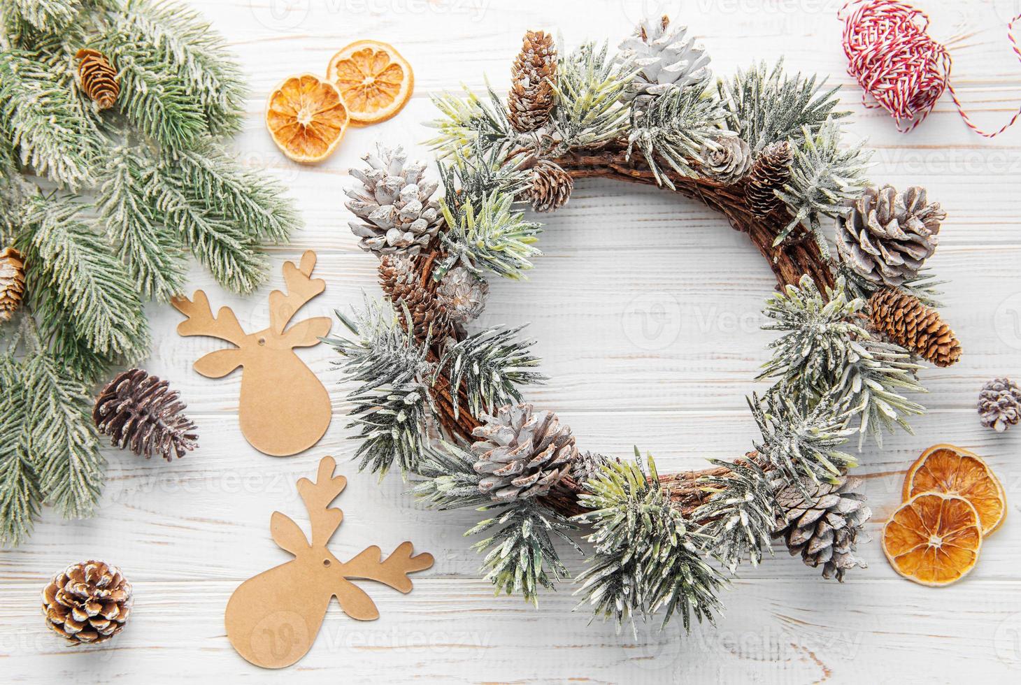 Decorative festive Christmas wreath photo