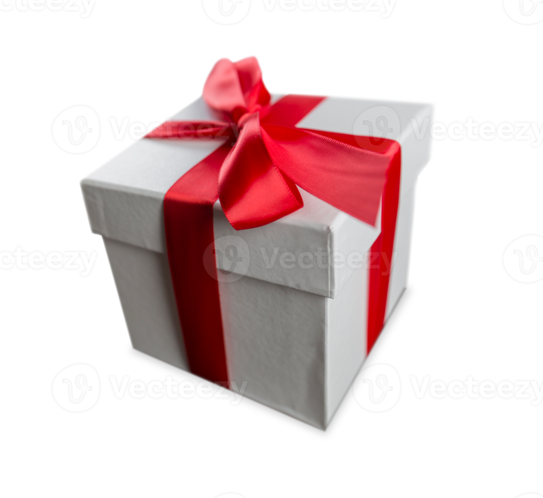 Transparent PNG White Gift Box with Red Ribbon and Bow. 15130937 PNG