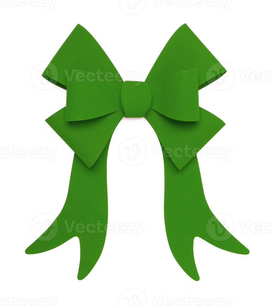 Transparent PNG Beautiful Green Bow and Ribbon.