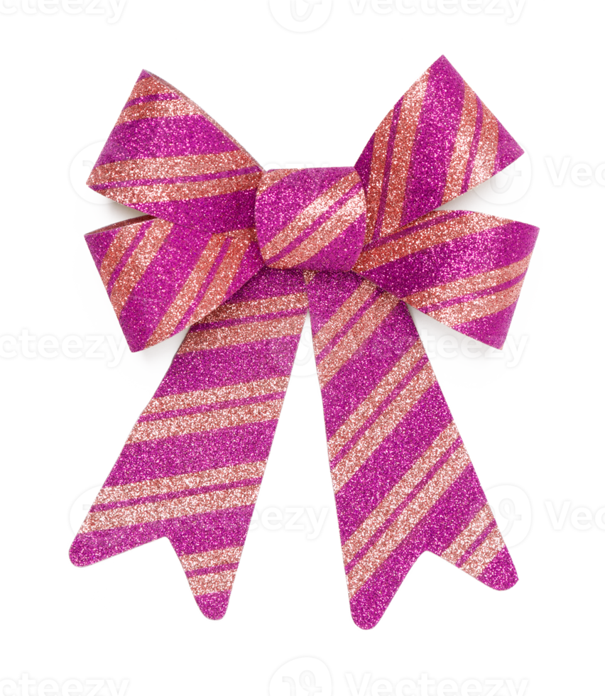 Transparent PNG Beautiful Bow with Glitter and Pink Stripes. 15130946 PNG