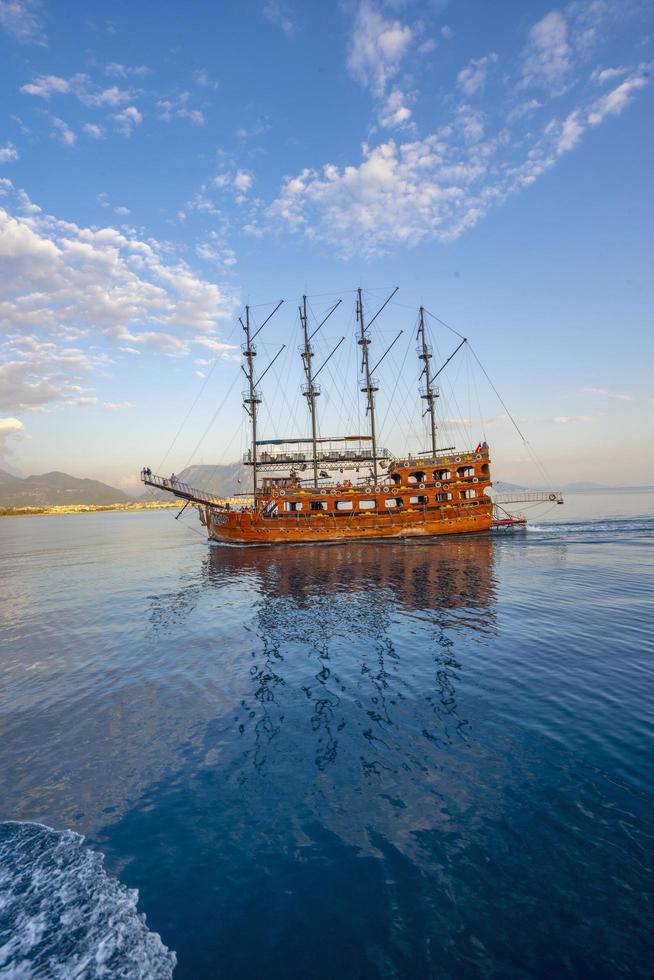 Alanya, Antalya Turkey 2022, Sea Tourism Boat Tour, Summer photo