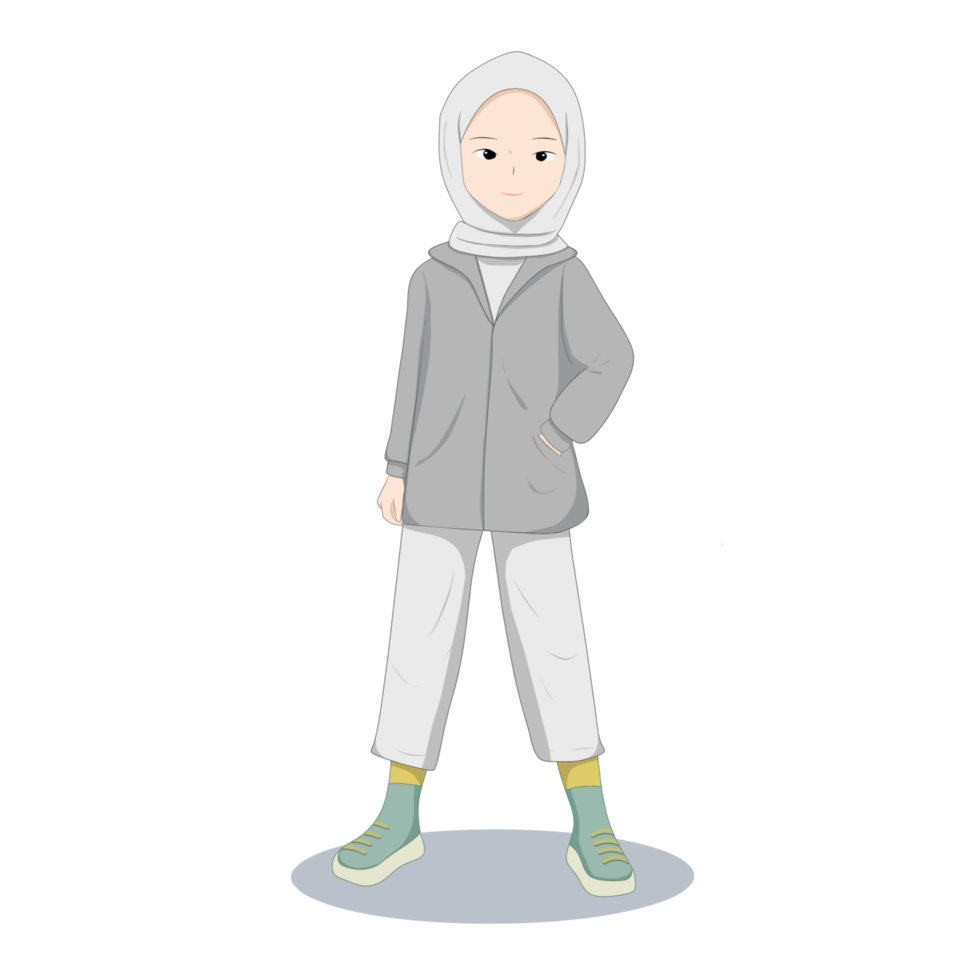 Hijab girl wearing sporty style png