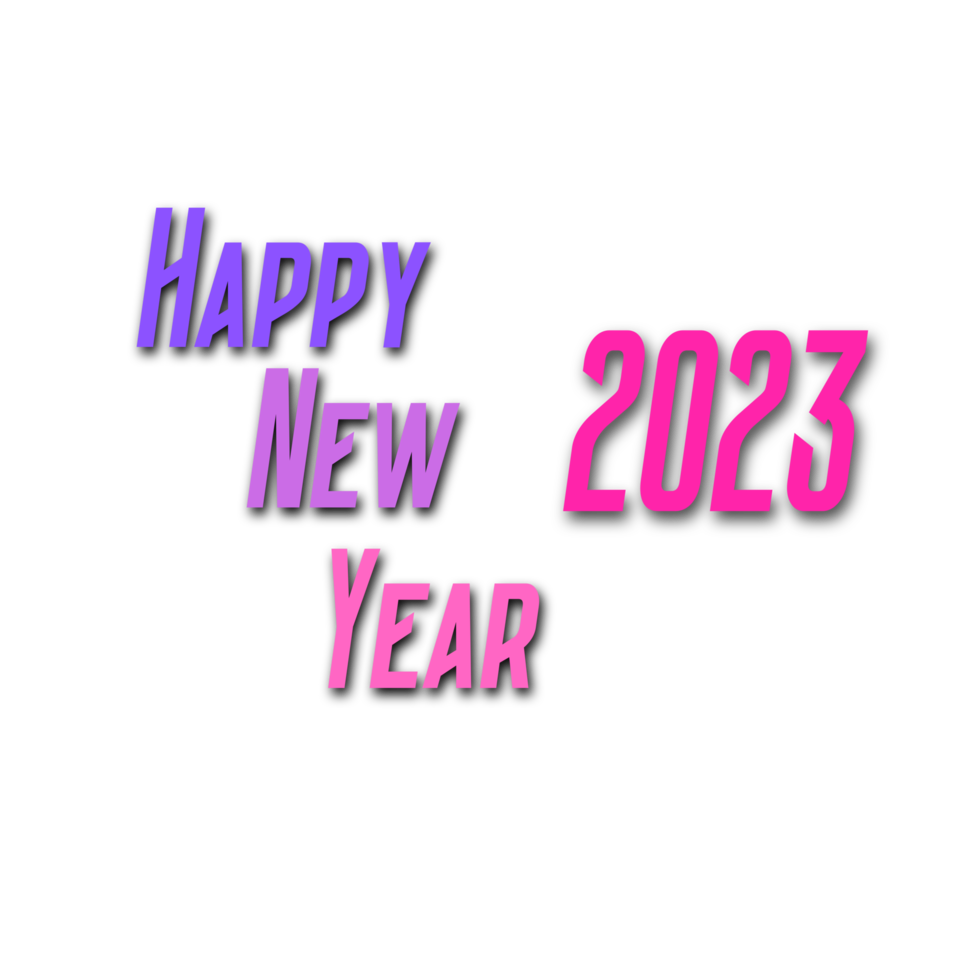 Happy new year png transparent background file.