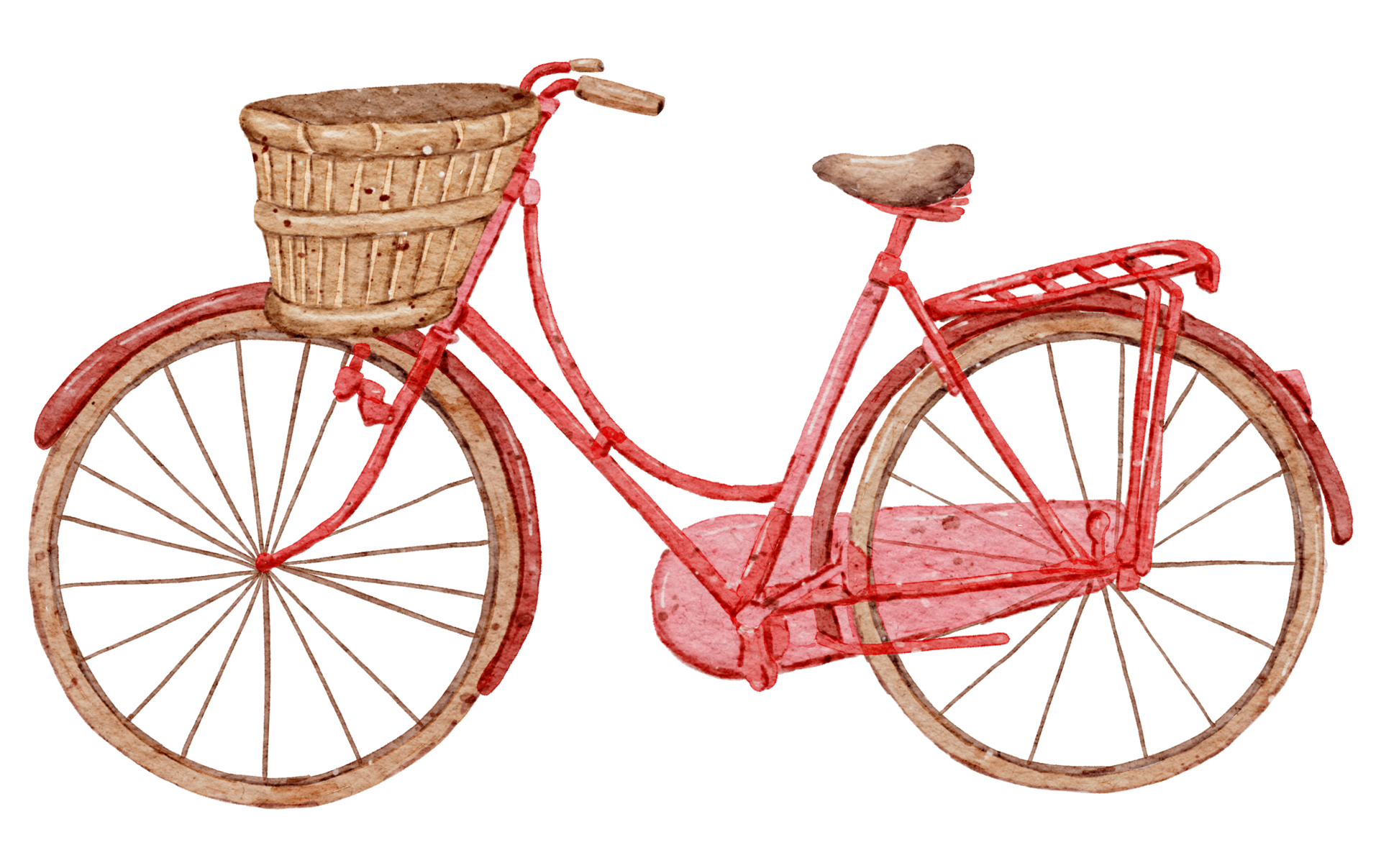 Red bicycle watercolor 15131657 PNG