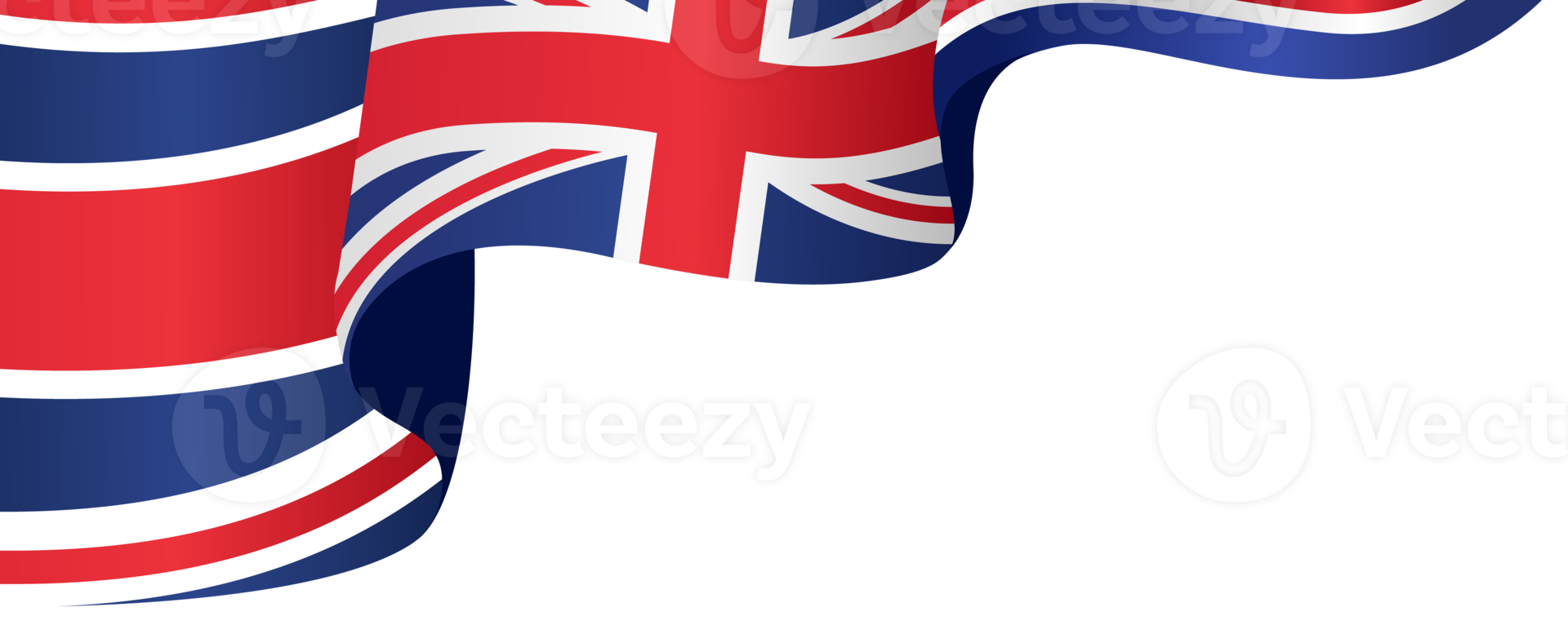 golvend vlag van uk geïsoleerd Aan PNG of transparant achtergrond, symbolen van Verenigde koninkrijk, geweldig Groot-Brittannië, sjabloon voor spandoek, kaart, reclame ,promoten, TV reclame, advertenties, web