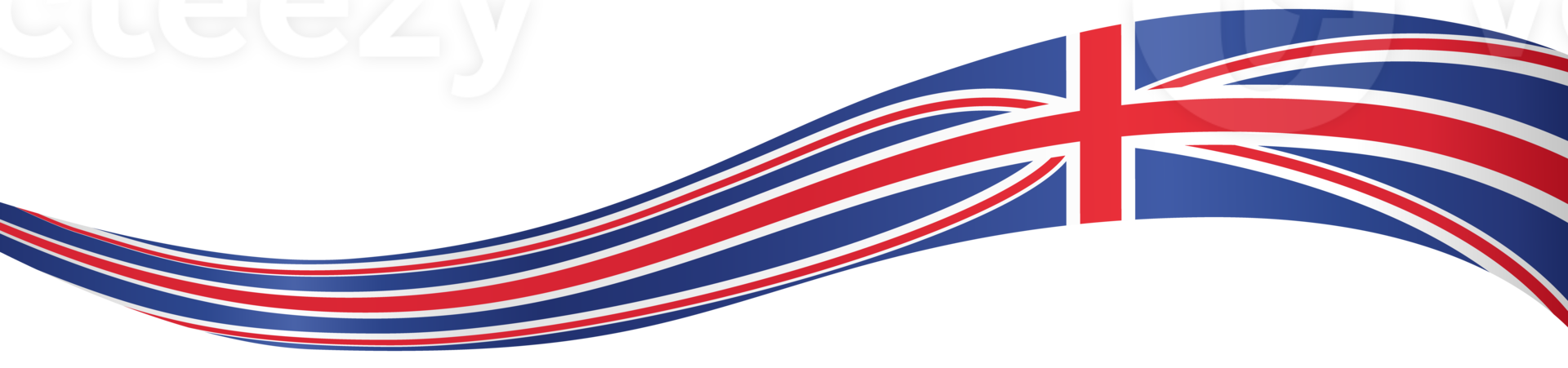 golvend vlag van uk geïsoleerd Aan PNG of transparant achtergrond, symbolen van Verenigde koninkrijk, geweldig Groot-Brittannië, sjabloon voor spandoek, kaart, reclame ,promoten, TV reclame, advertenties, web