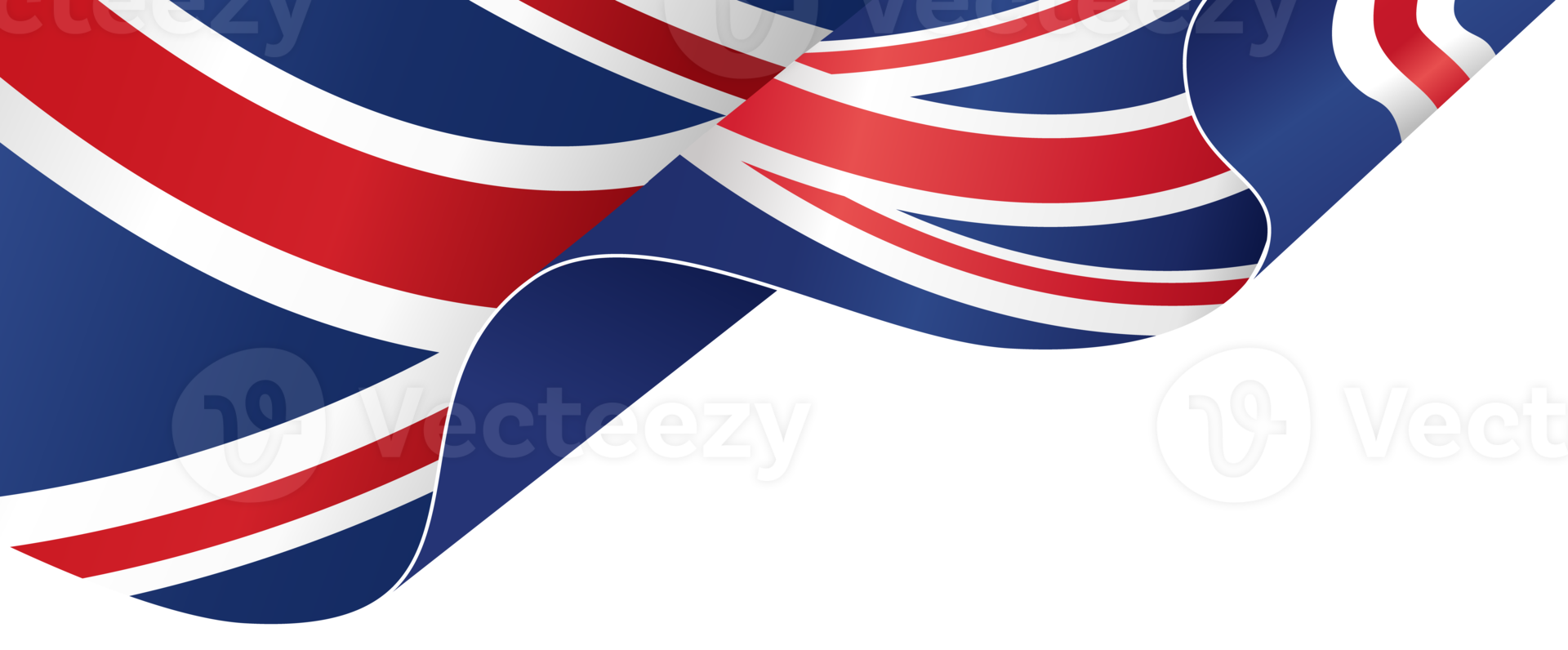 Waving flag of  UK isolated  on png or transparent  background,Symbols of  United Kingdom,Great Britain,template for banner,card,advertising ,promote, TV commercial, ads, web