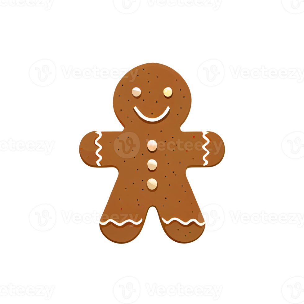 Flat Christmas Gingerbread Man cartoon wallpaper. Modern flat design in winter. Minimalist winter wallpapers png