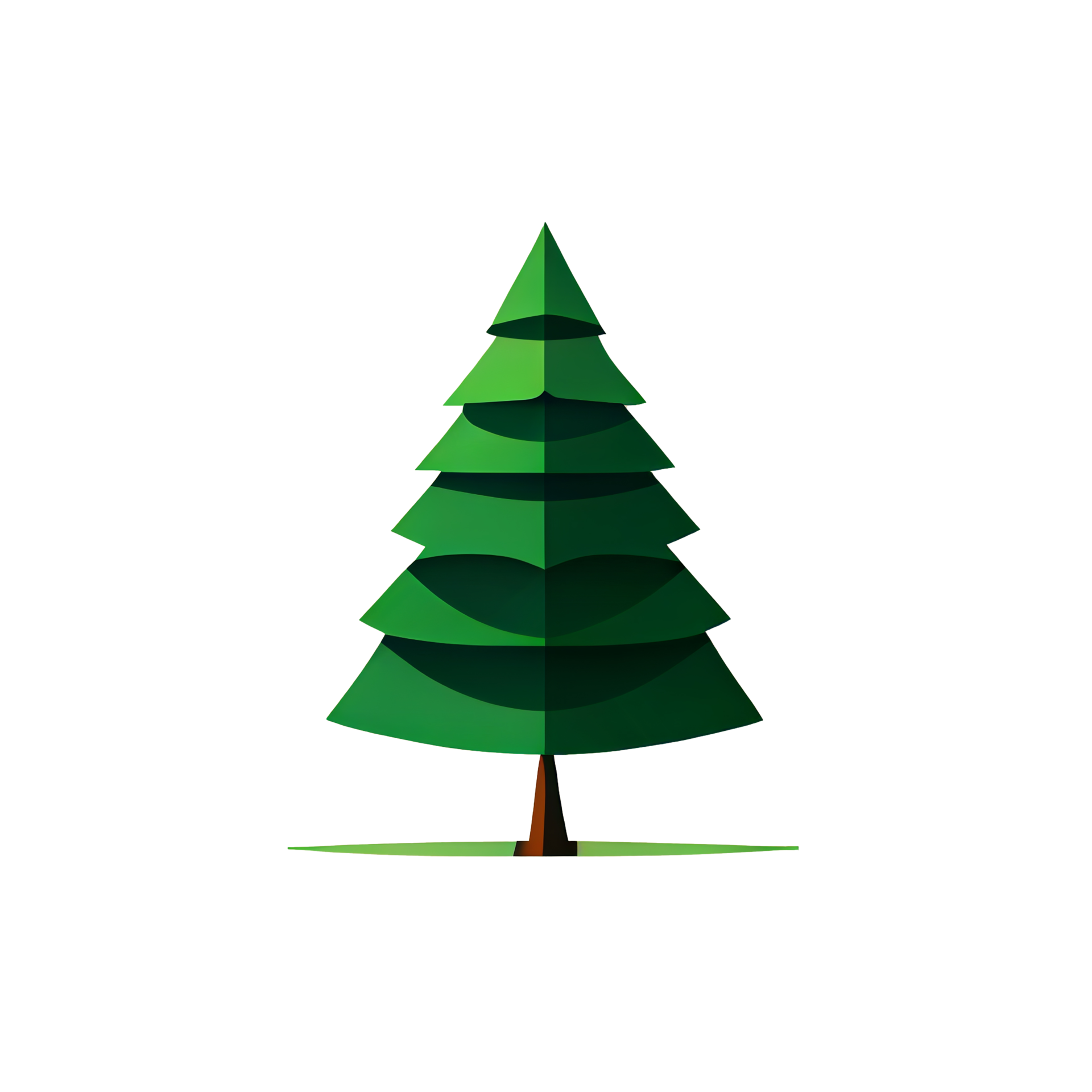 Flat Christmas tree cartoon wallpaper. Modern flat design in winter