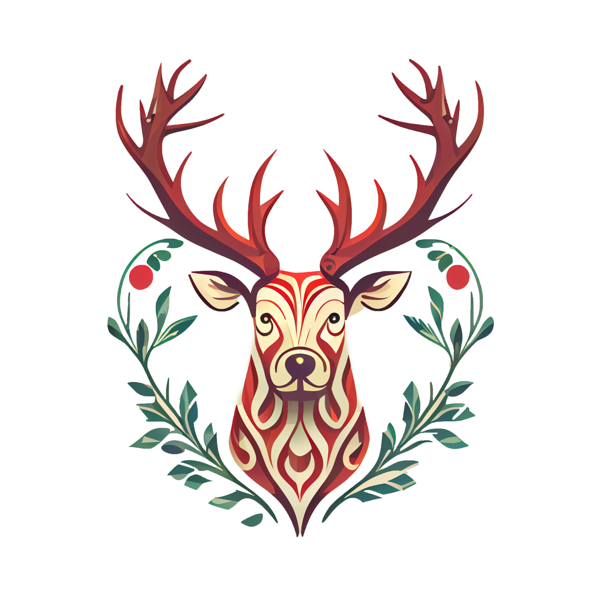 Flat Christmas Reindeer cartoon wallpaper Modern flat design in winter  Minimalist winter wallpapers 15131779 PNG