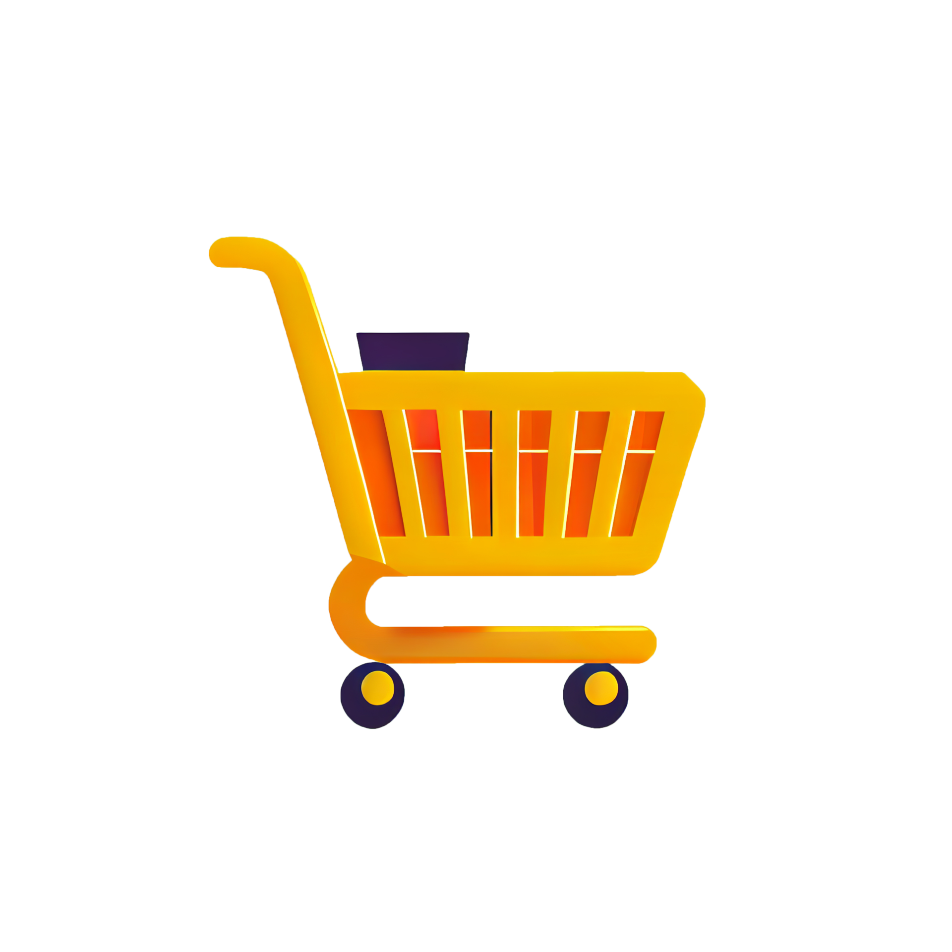 Flat shopping cart cartoon wallpaper. Modern flat design for shopping