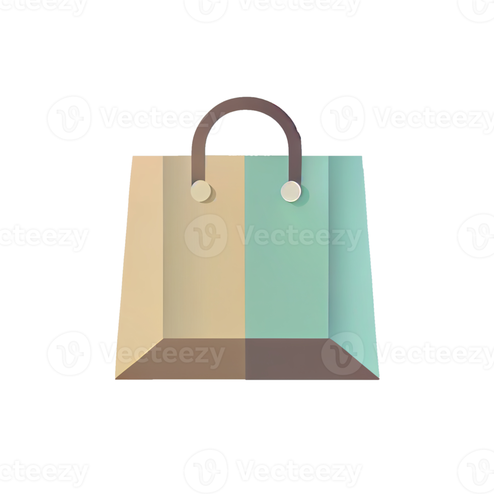 fondo de pantalla de dibujos animados de bolsa de compras plana. diseño plano moderno para el diseño de diseño de sitio web de compras en línea. png