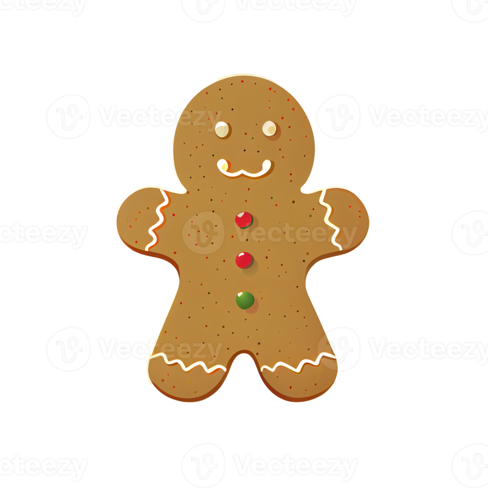 Flat Christmas Gingerbread Man cartoon wallpaper. Modern flat design in