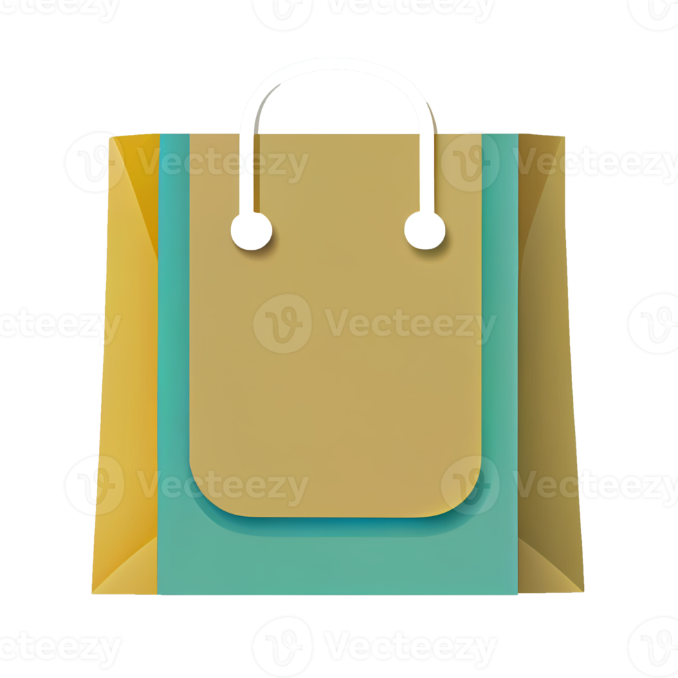 Flat shopping bag cartoon wallpaper. Modern flat design for shopping online Website layout design. png