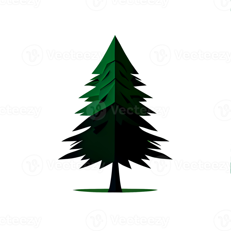 Flat Christmas tree cartoon wallpaper. Modern flat design in winter. Minimalist winter wallpapers png