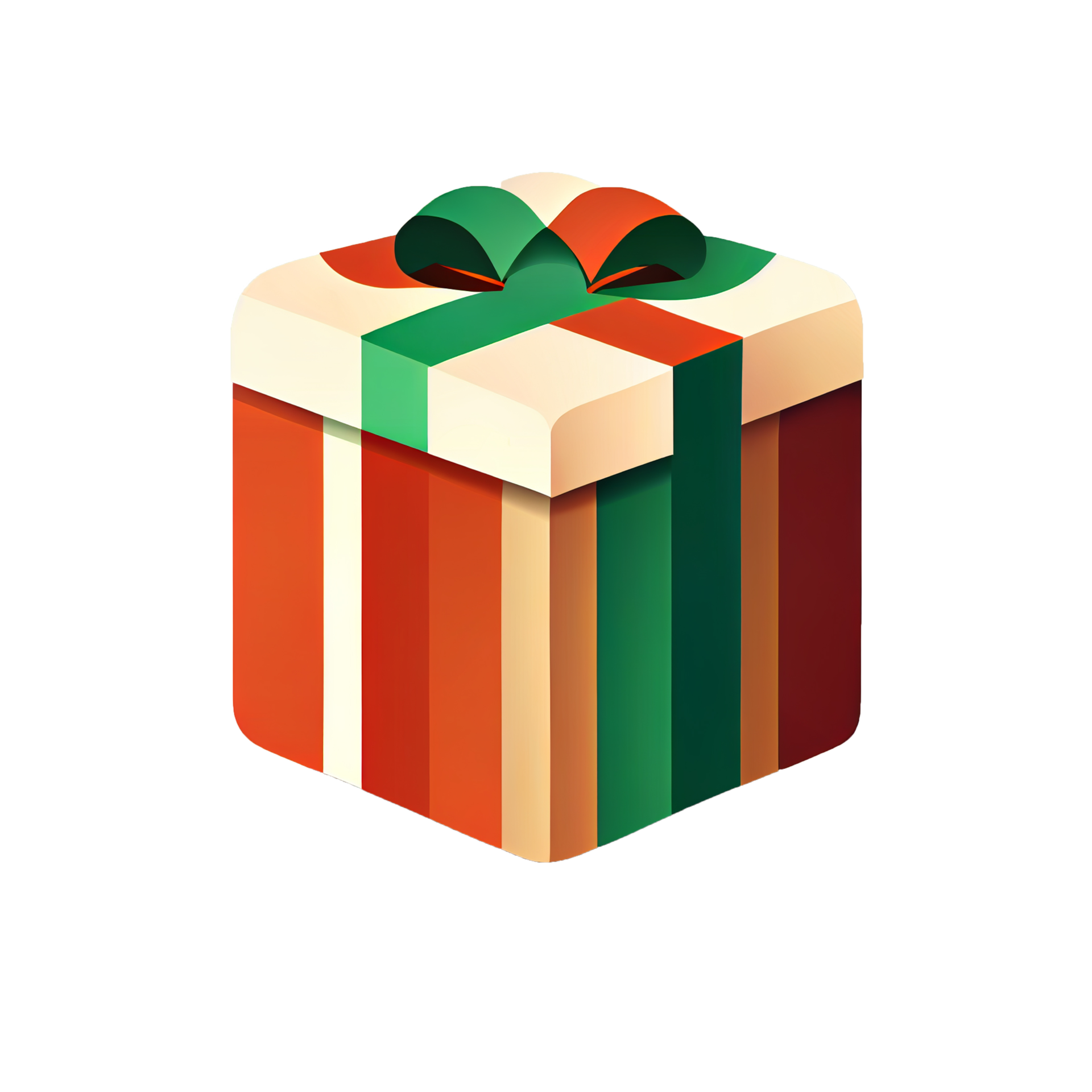 Flat Christmas gift box cartoon wallpaper. Modern flat design in winter