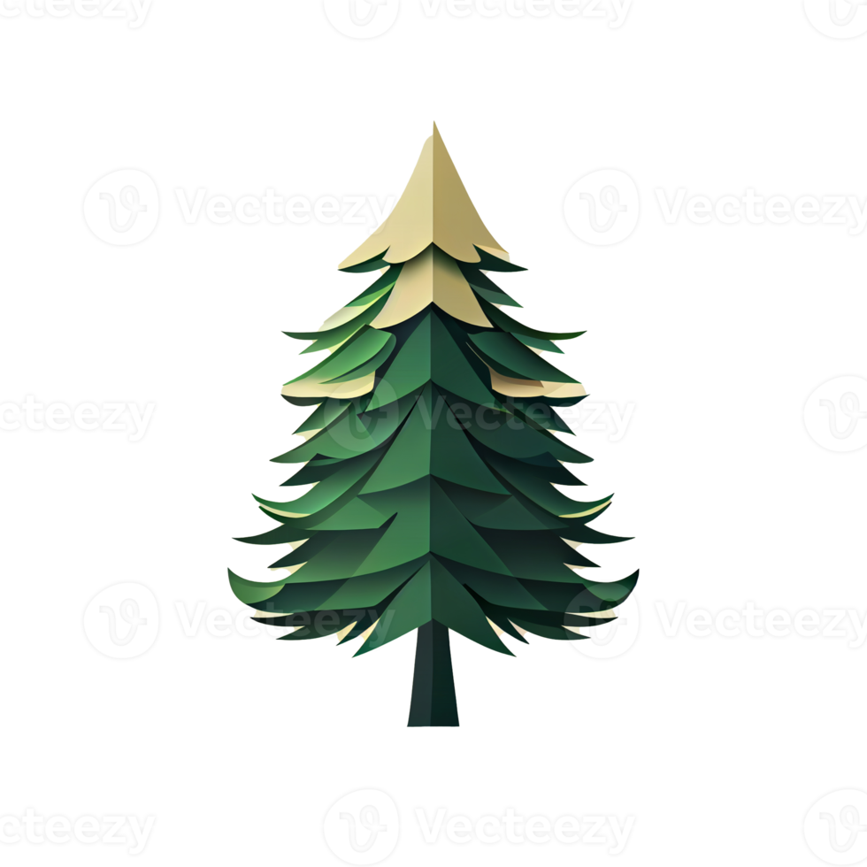 Flat Christmas tree cartoon wallpaper. Modern flat design in winter. Minimalist winter wallpapers png