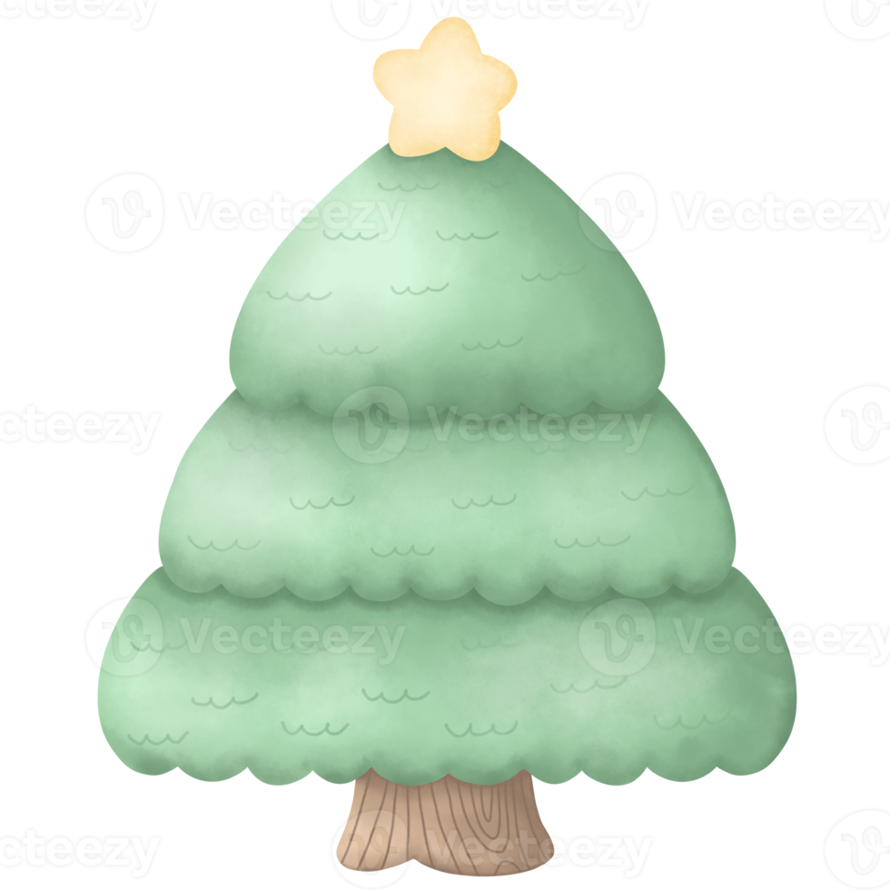 Watercolor Christmas decorations png