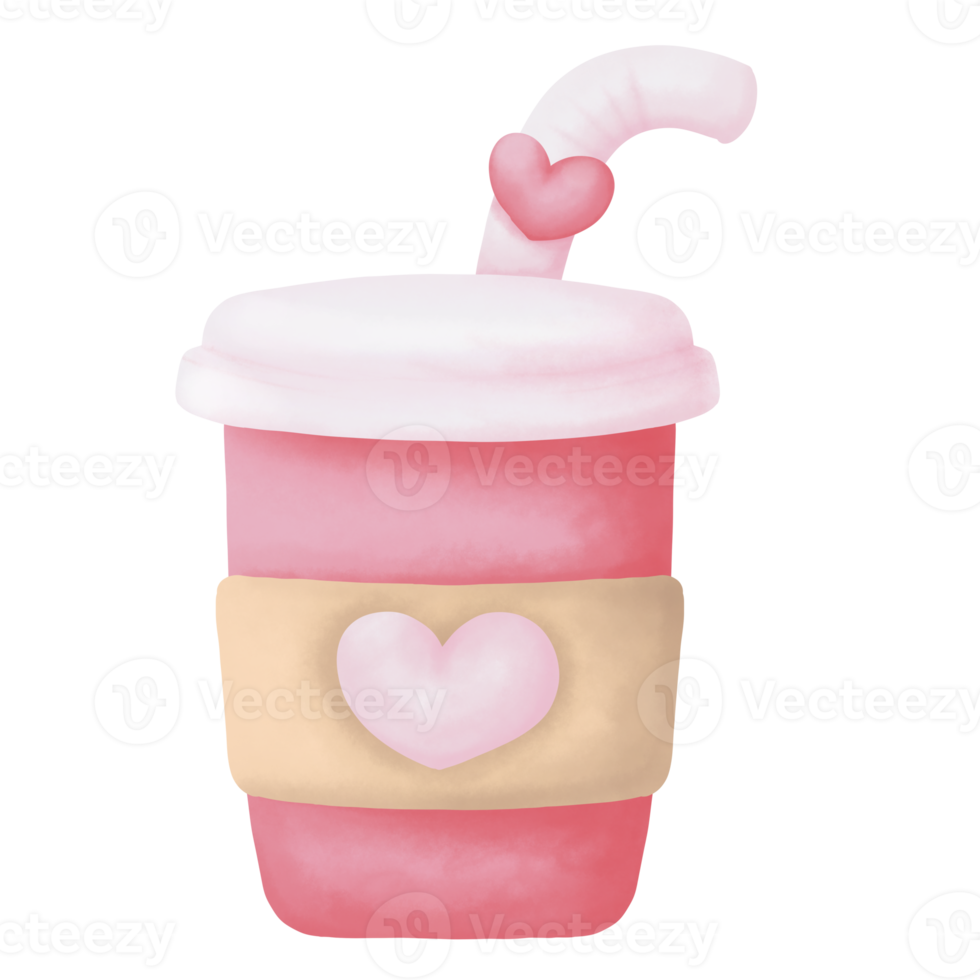 Watercolor Valentine Decorations png