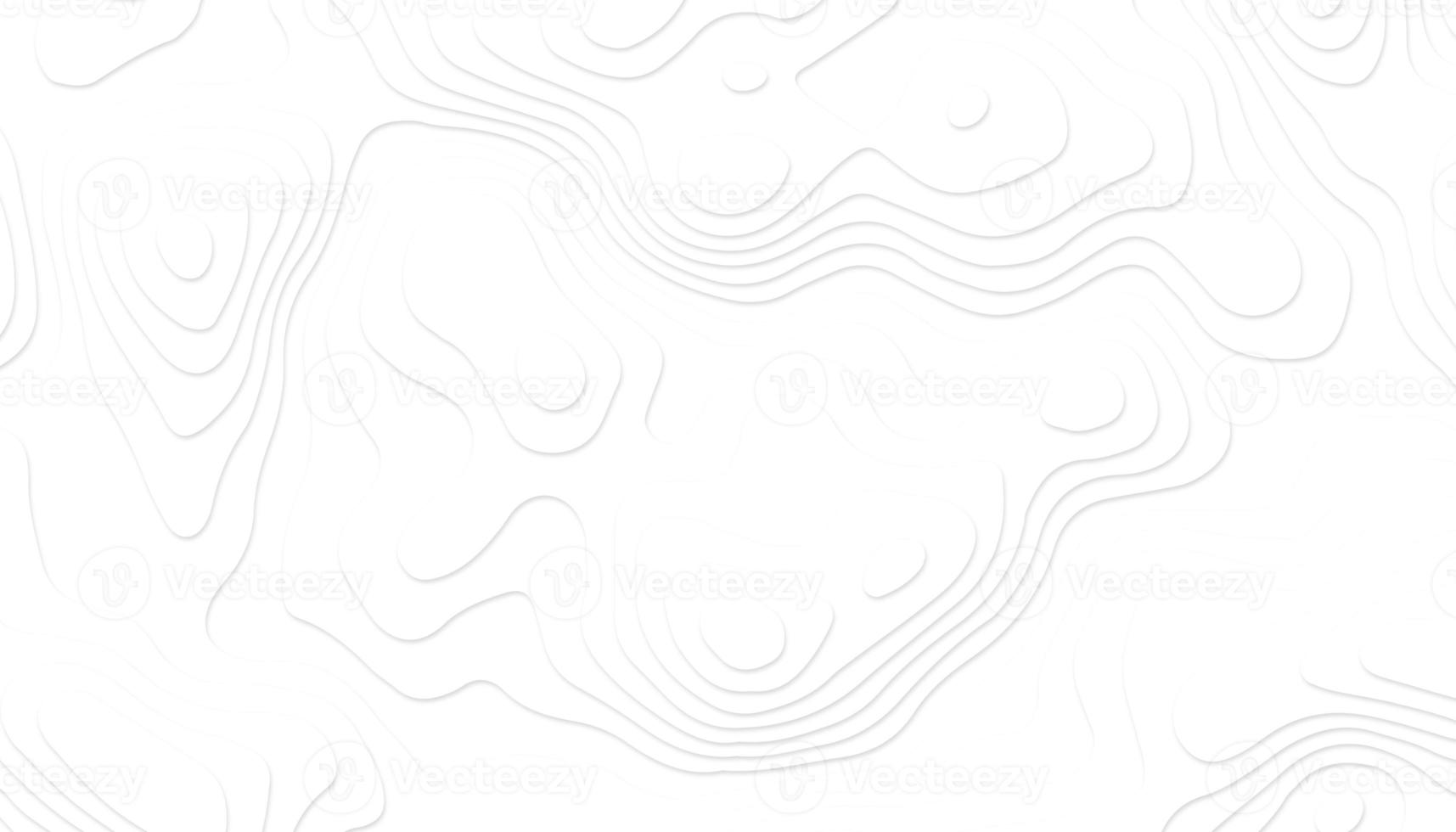 White paper cut white background. Abstract realistic papercut decoration textured with wavy layers and shadow. Topographic contour map abstract tech motion graphic design. photo