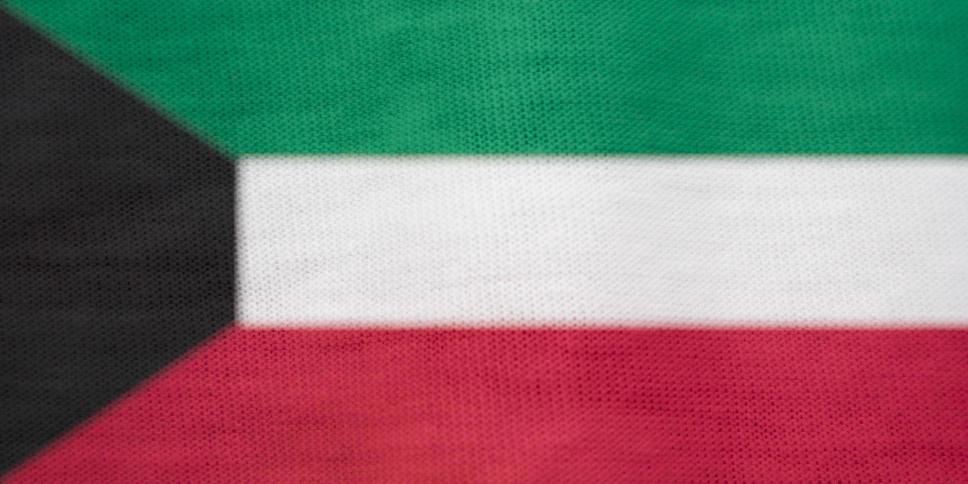 textura de la bandera de kuwait como fondo foto
