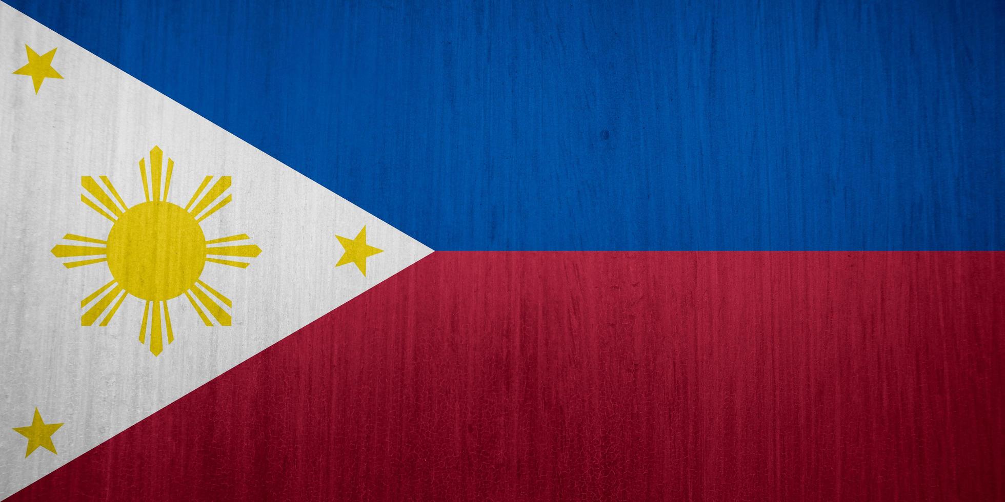 textura de la bandera de filipinas como fondo foto