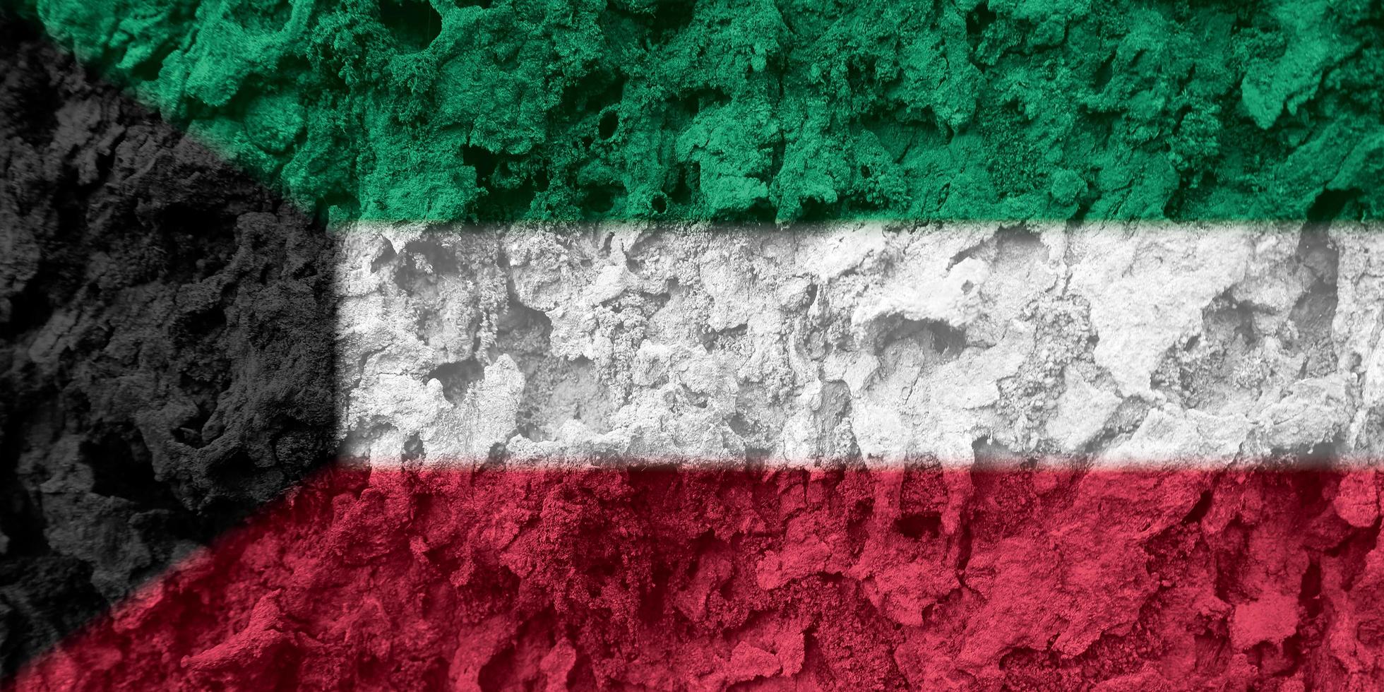 textura de la bandera de kuwait como fondo foto